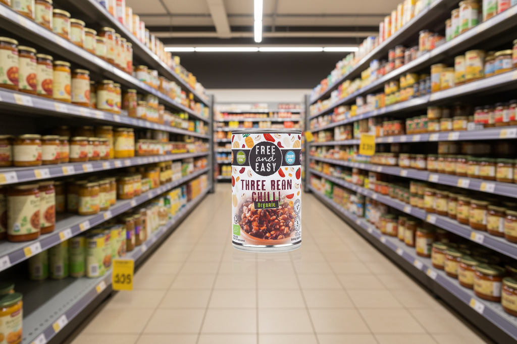 Free & Easy Organic Three Bean Chilli - 400g