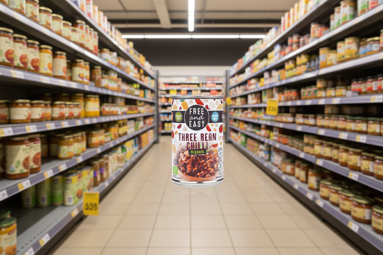 Free & Easy Organic Three Bean Chilli - 400g