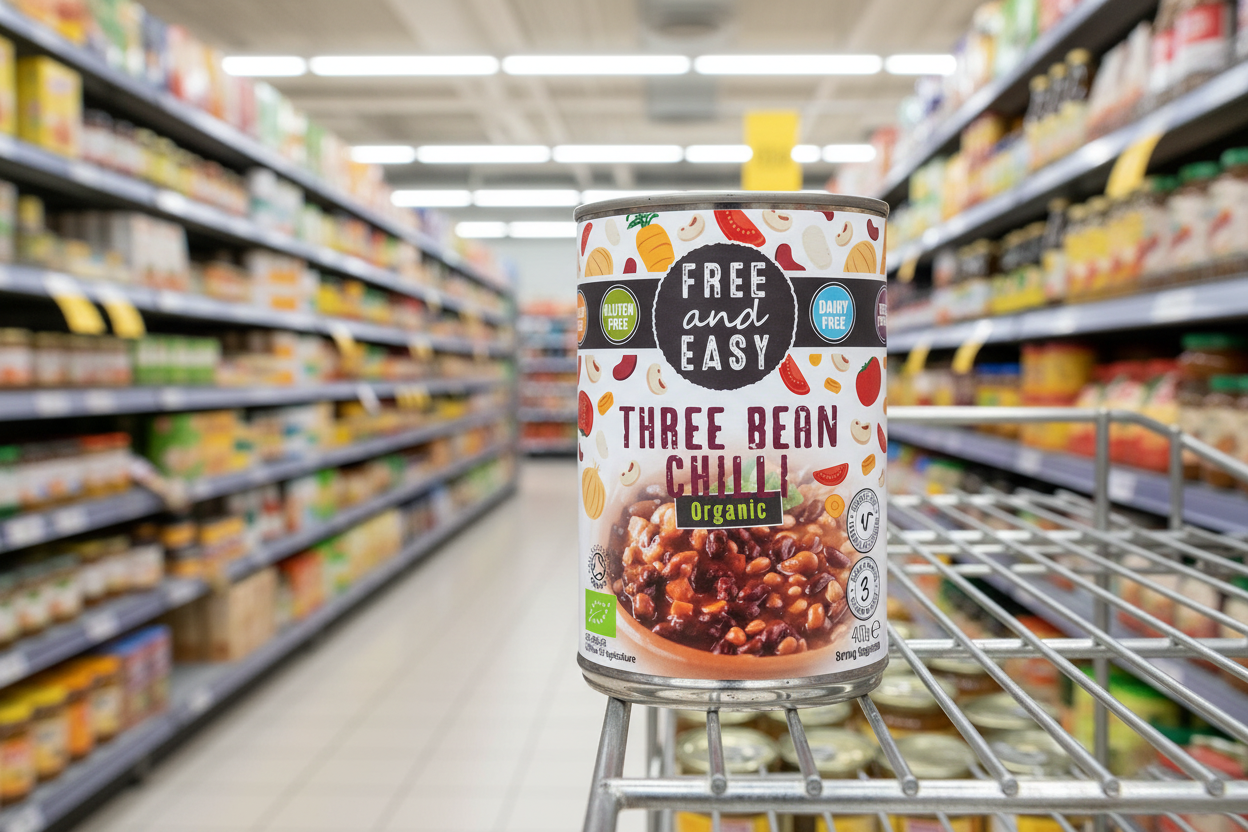 Free & Easy Organic Three Bean Chilli - 400g