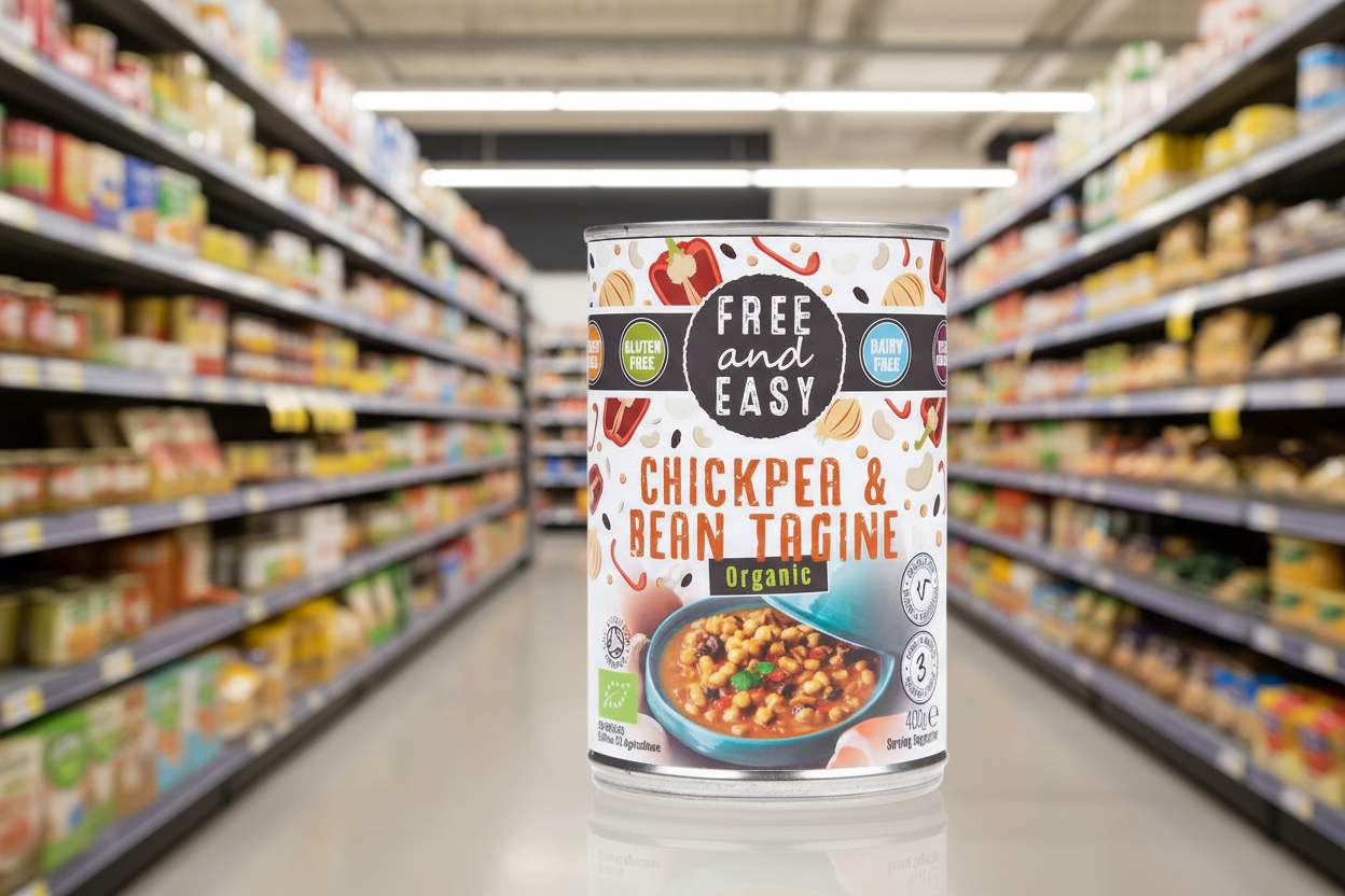 Free & Easy Organic Chickpea & Bean Tagine - 400g