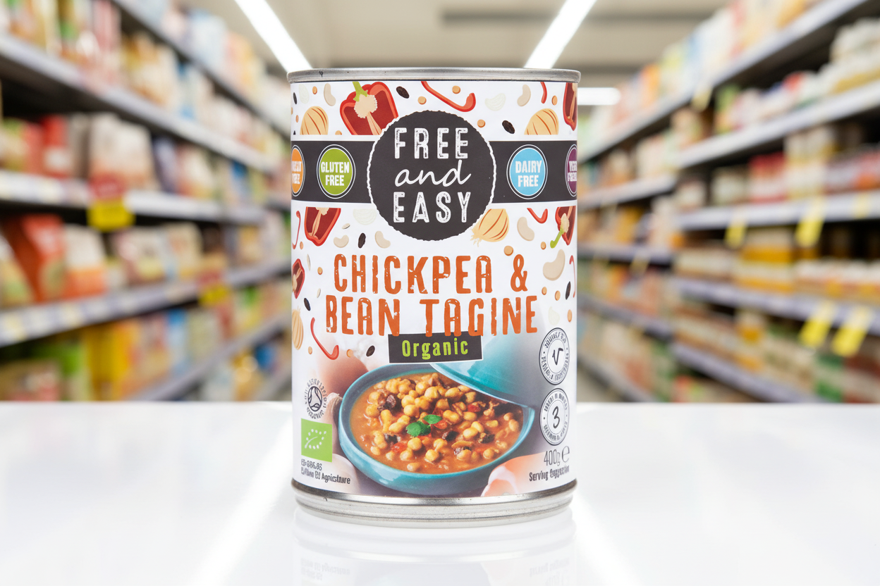 Free & Easy Organic Chickpea & Bean Tagine - 400g