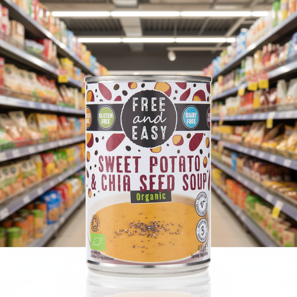 Free & Easy Organic Sweet Potato & Chia Seed Soup - 400g