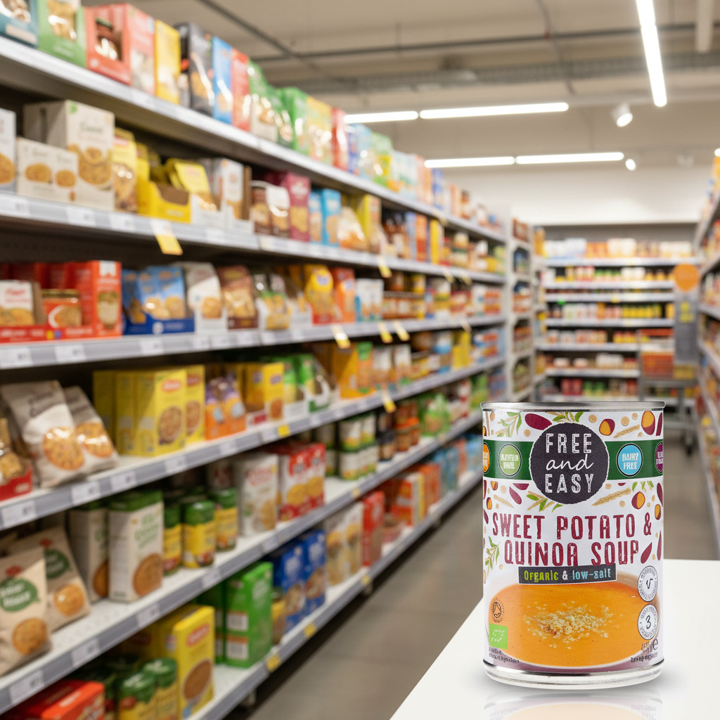 Free & Easy Org Low Salt Sweet Potato & Quinoa Soup - 400g
