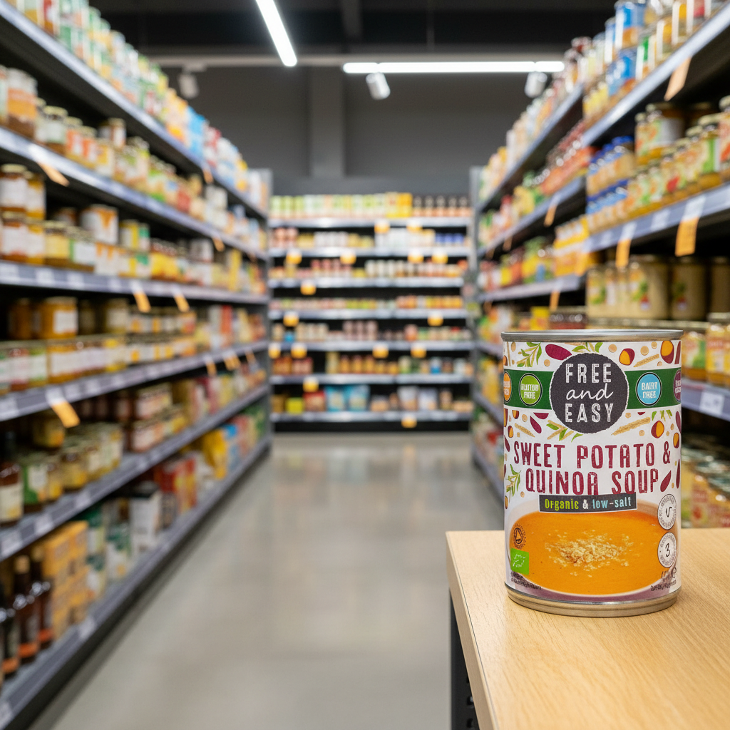 Free & Easy Org Low Salt Sweet Potato & Quinoa Soup - 400g