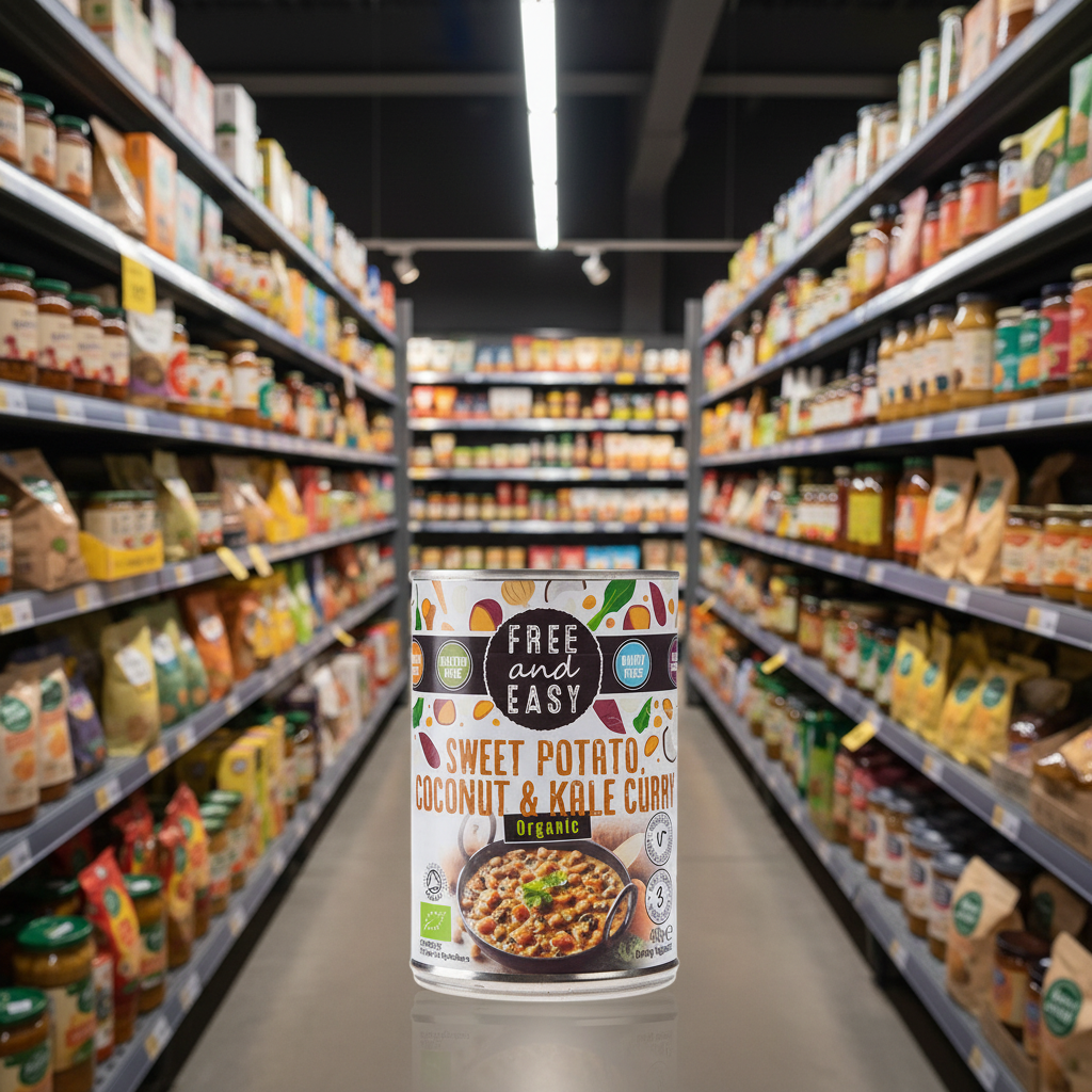 Free & Easy Org Sweet Potato Coconut & Kale Curry - 400g