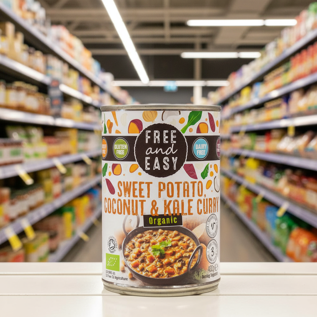 Free & Easy Org Sweet Potato Coconut & Kale Curry - 400g