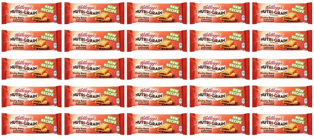 25 x Kellogg's Nutri-Grain Strawberry 37G