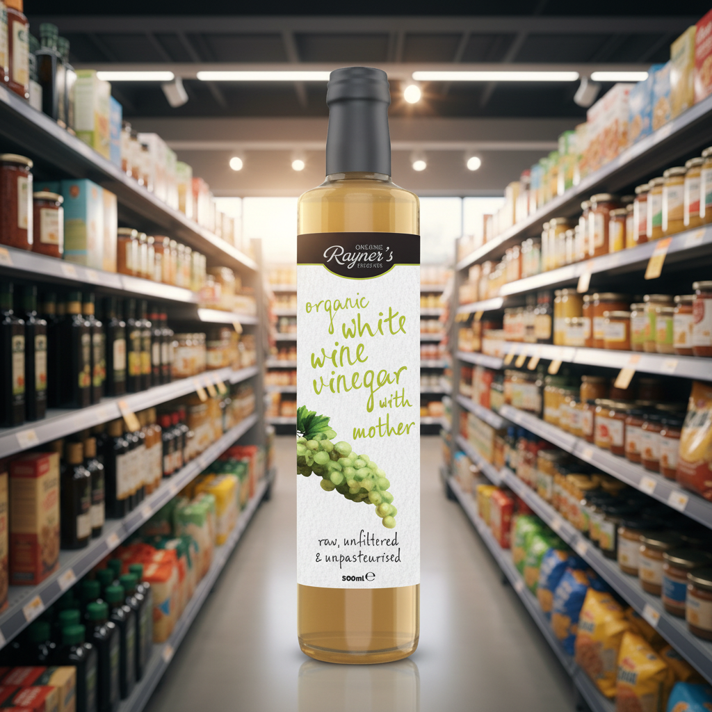 Rayner's Org Raw White Wine Vinegar with Mother - 500ml