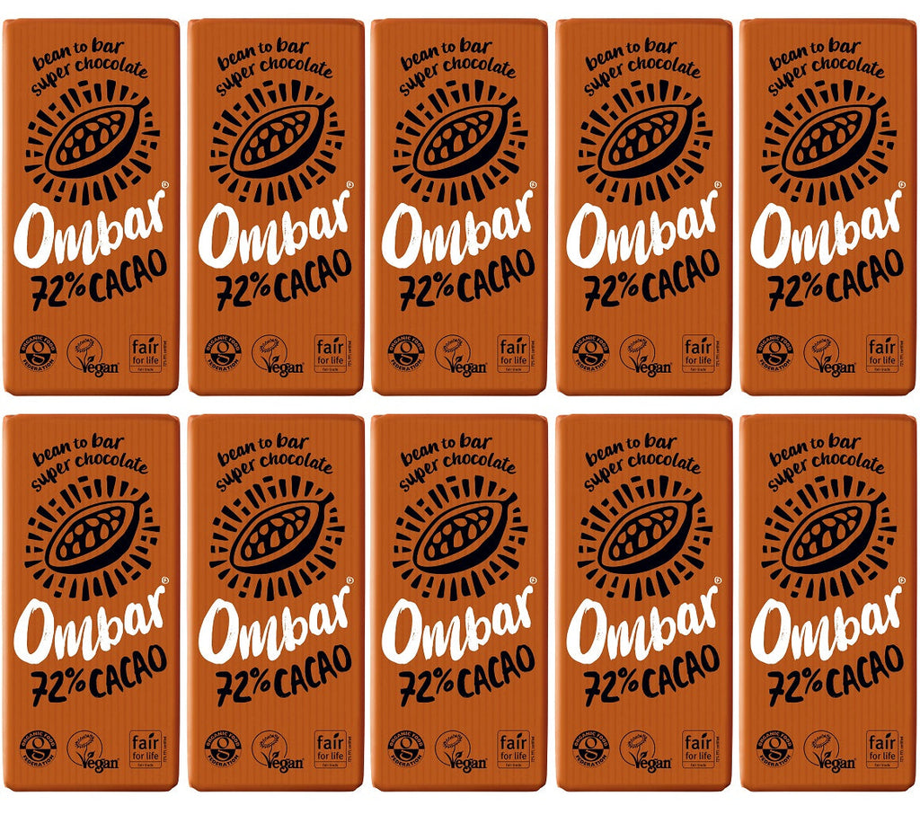 10 x Ombar 72% Cacao - 70g