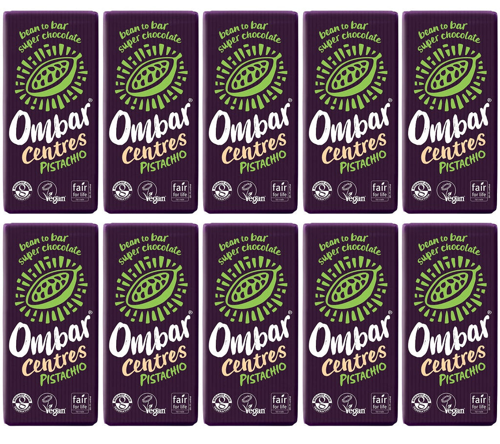 10 x Ombar Centres Pistachio - 70g