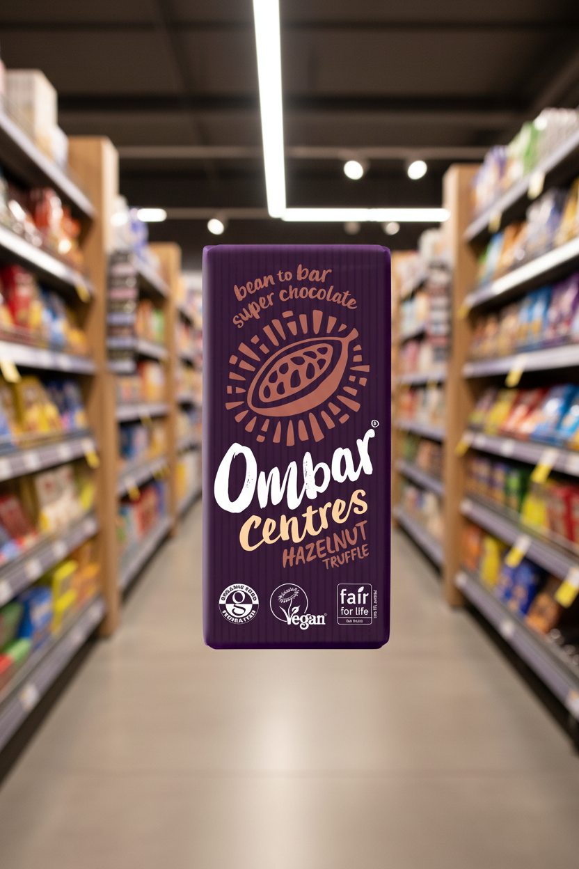 10 x Ombar Centres Hazelnut Truffle - 70g