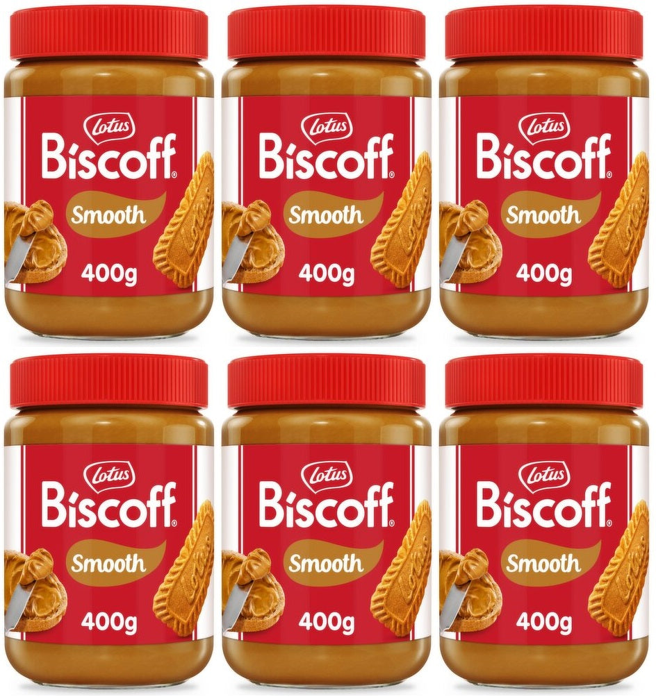6 x Lotus Biscoff Smooth 400G