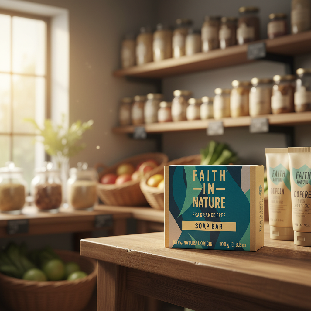 6 x Faith In Nature Fragrance Free Soap Bar - 100g