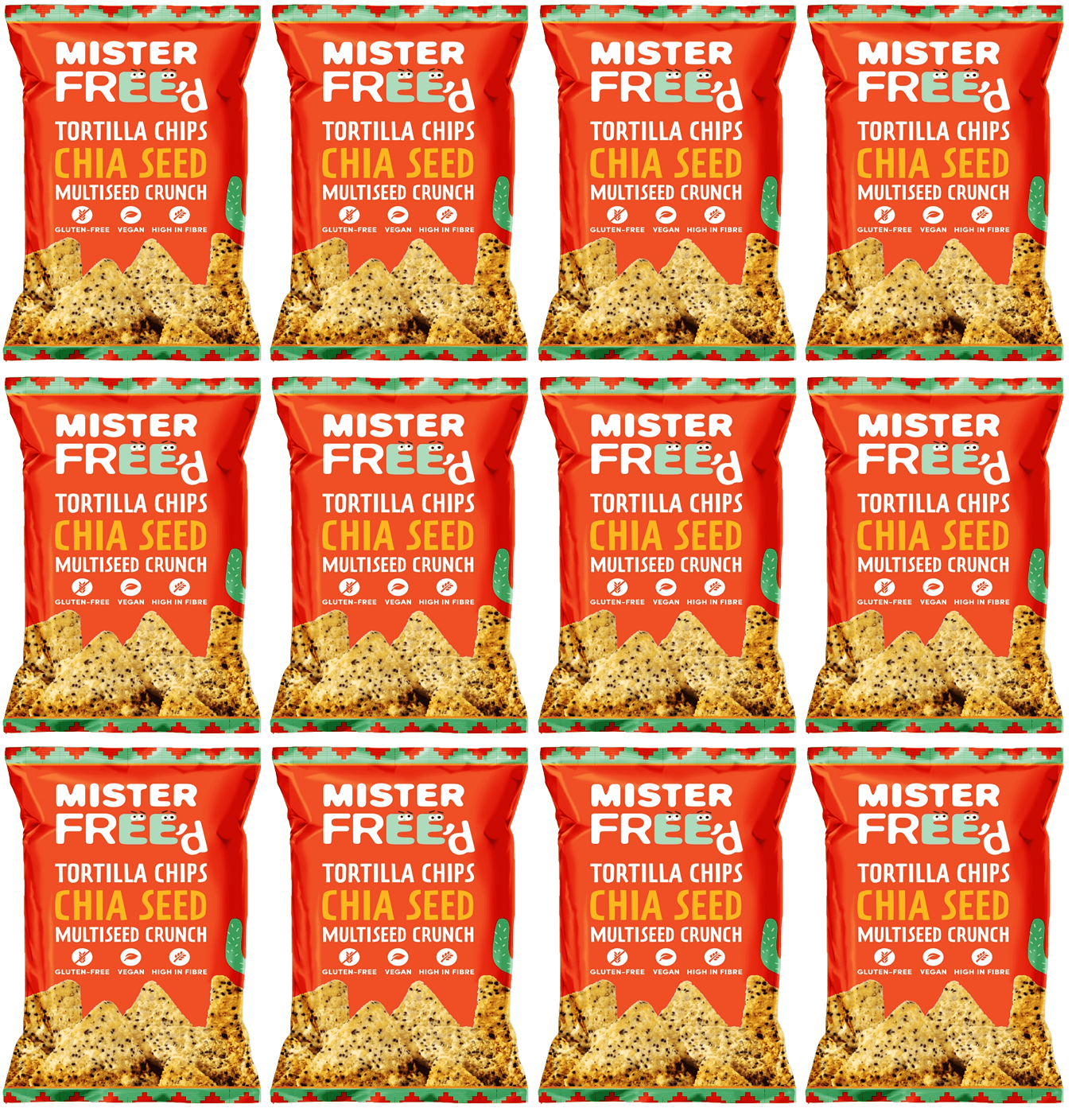 12 x Mister Free'd Tortilla Chips with Chia Seed - 135g