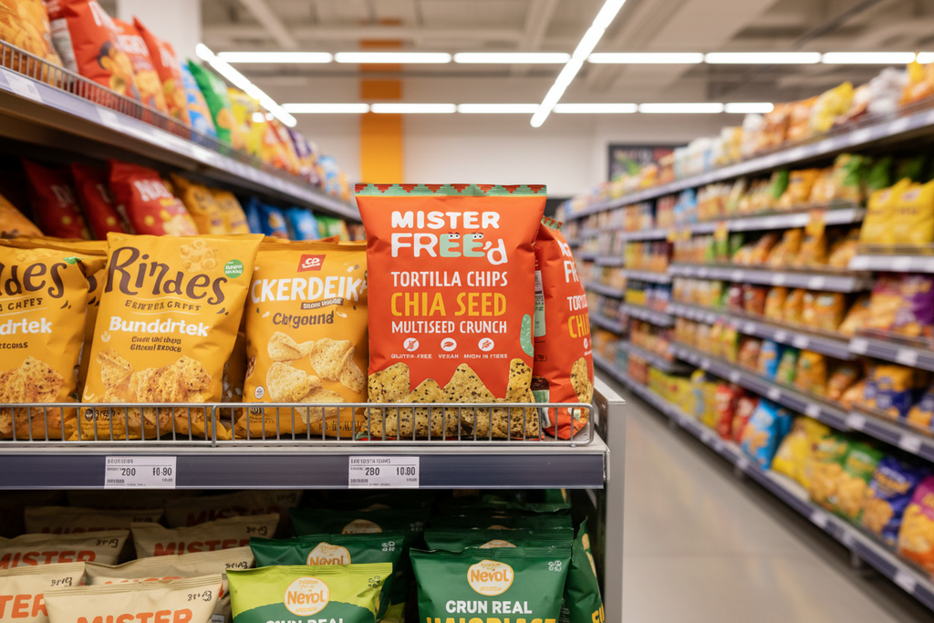 12 x Mister Free'd Tortilla Chips with Chia Seed - 135g