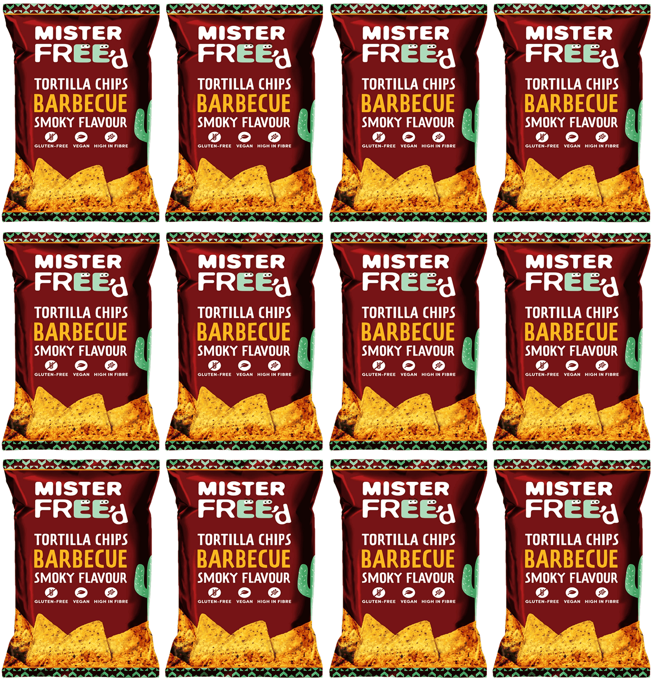 12 x Mister Free'd Tortilla Chips with Barbecue - 135g