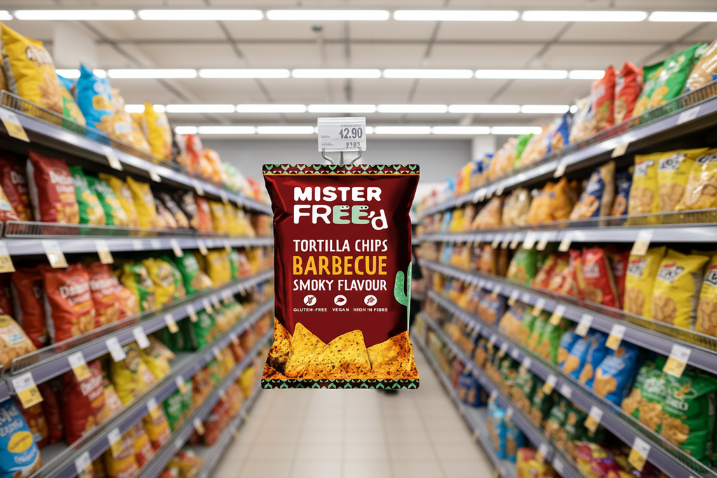 12 x Mister Free'd Tortilla Chips with Barbecue - 135g