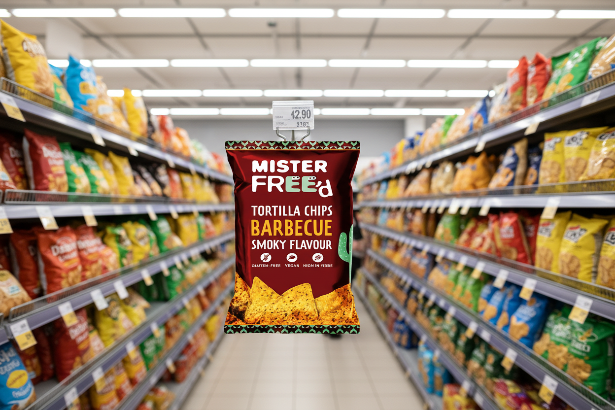 12 x Mister Free'd Tortilla Chips with Barbecue - 135g