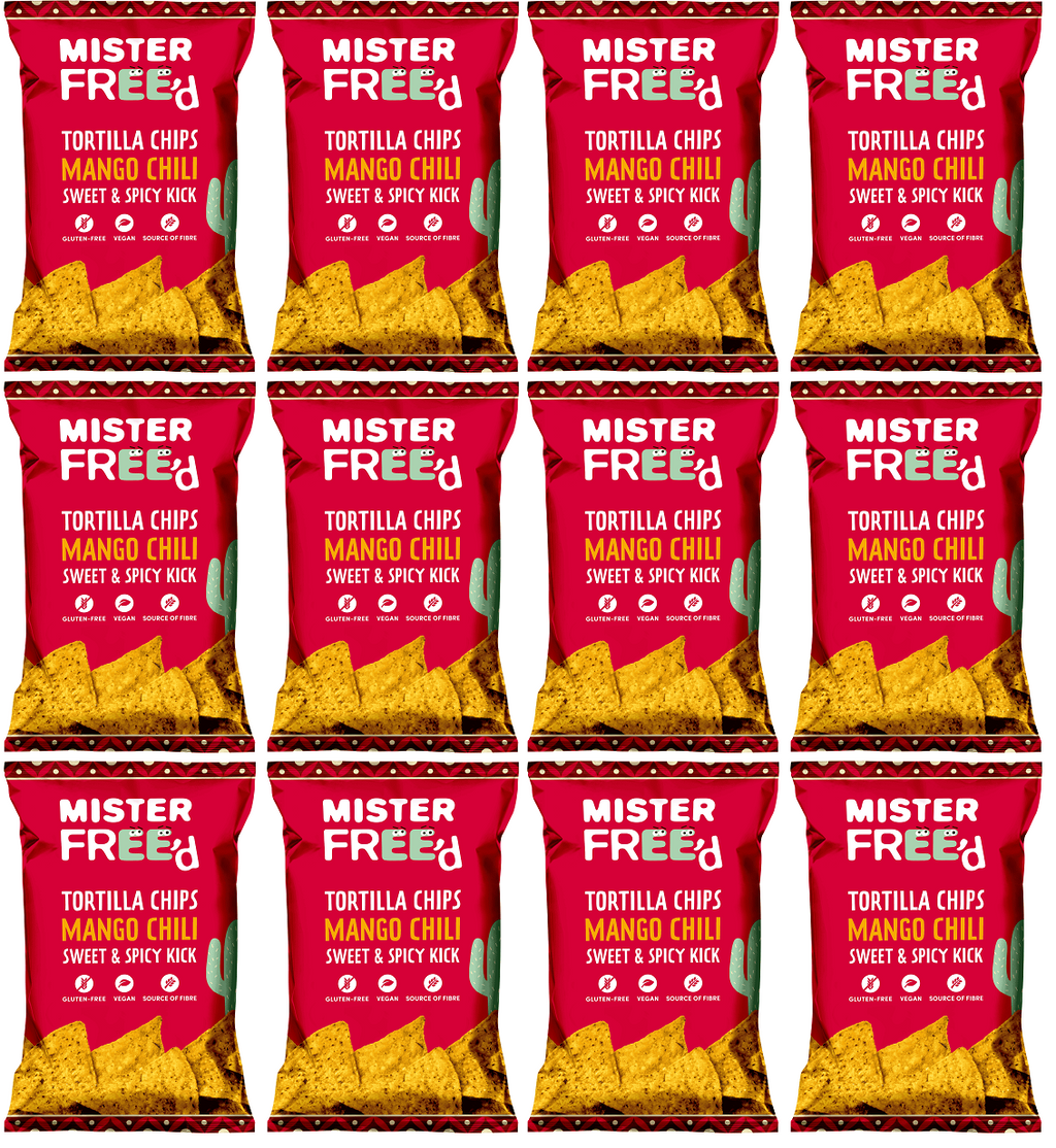 12 x Mister Free'd Tortilla Chips with Mango Chili - 135g