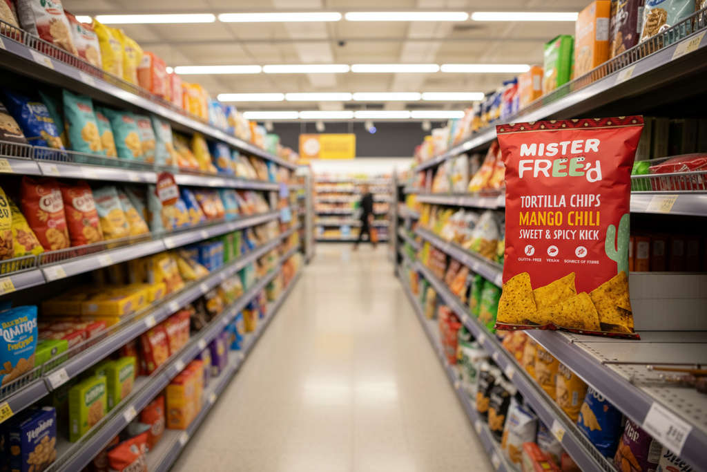 12 x Mister Free'd Tortilla Chips with Mango Chili - 135g