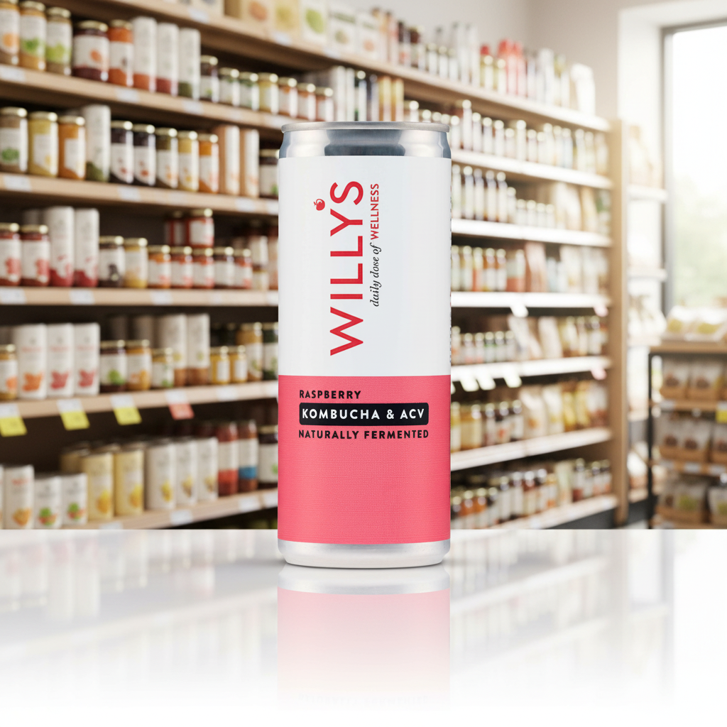 Willy's Raspberry Kombucha & ACV - 250ml