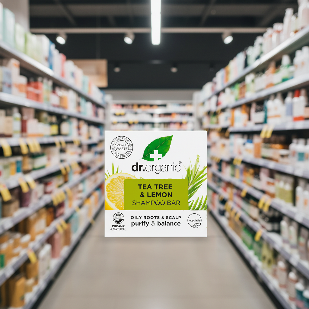 Dr Organic Tea Tree & Lemon Shampoo Bar - 75g