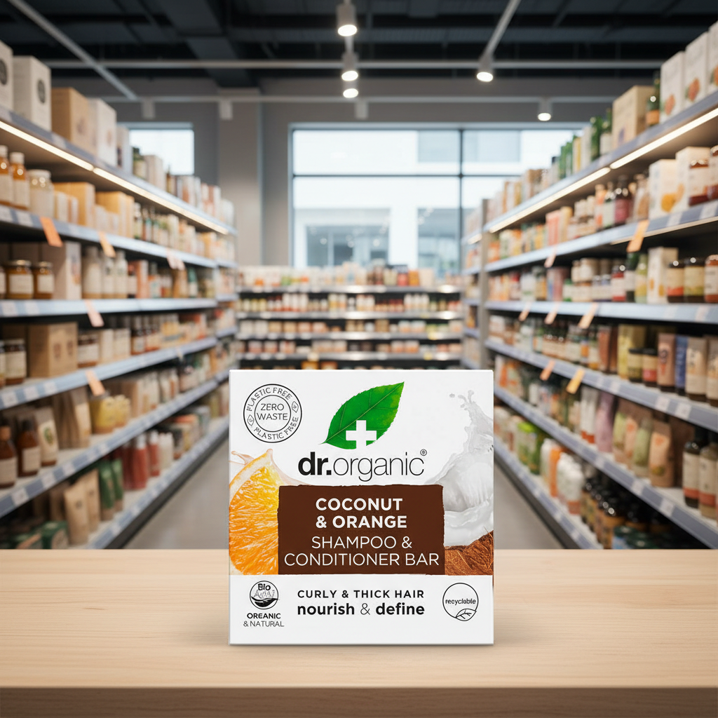 Dr Organic Coconut Orange Shampoo & Conditioner Bar - 75g