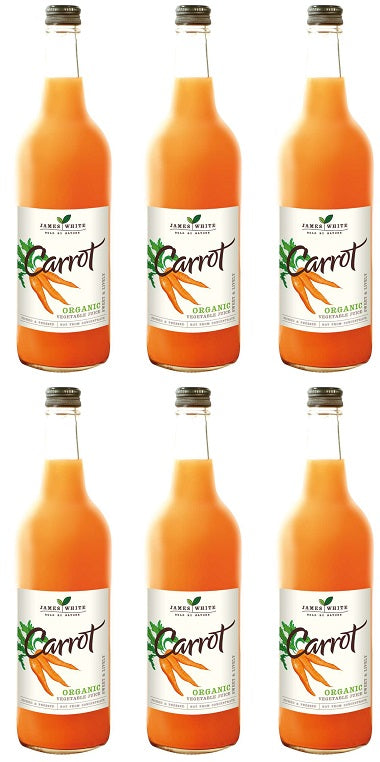 6 x James White Organic Carrot Juice - 750ml
