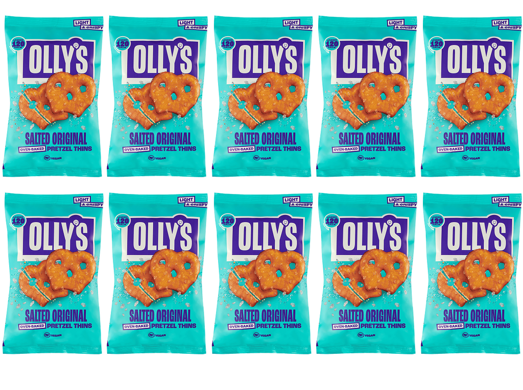 10 x Olly's Pretzel Thins - Original Salted - 35g