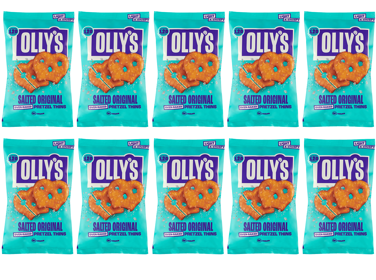 10 x Olly's Pretzel Thins - Original Salted - 35g