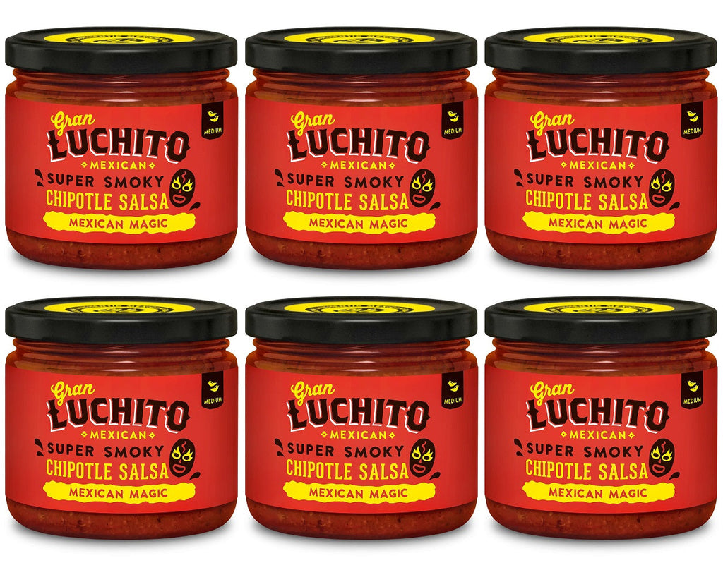 6 x Gran Luchito Super Smokey Chipotle Salsa - 300g
