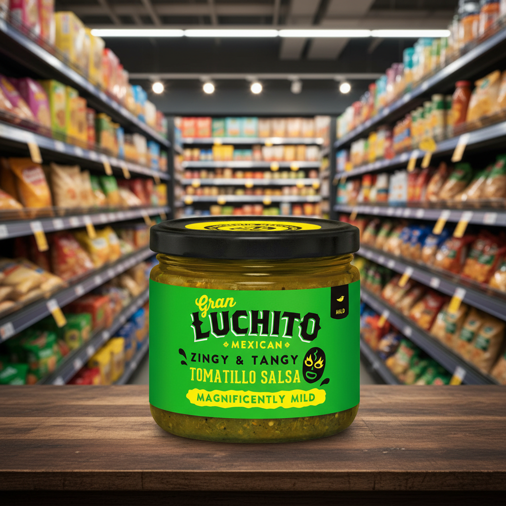 6 x Gran Luchito Zingy and Tanbgy Tomatillo Salsa - 300g