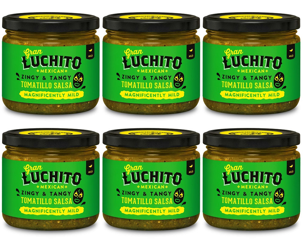 6 x Gran Luchito Zingy and Tanbgy Tomatillo Salsa - 300g