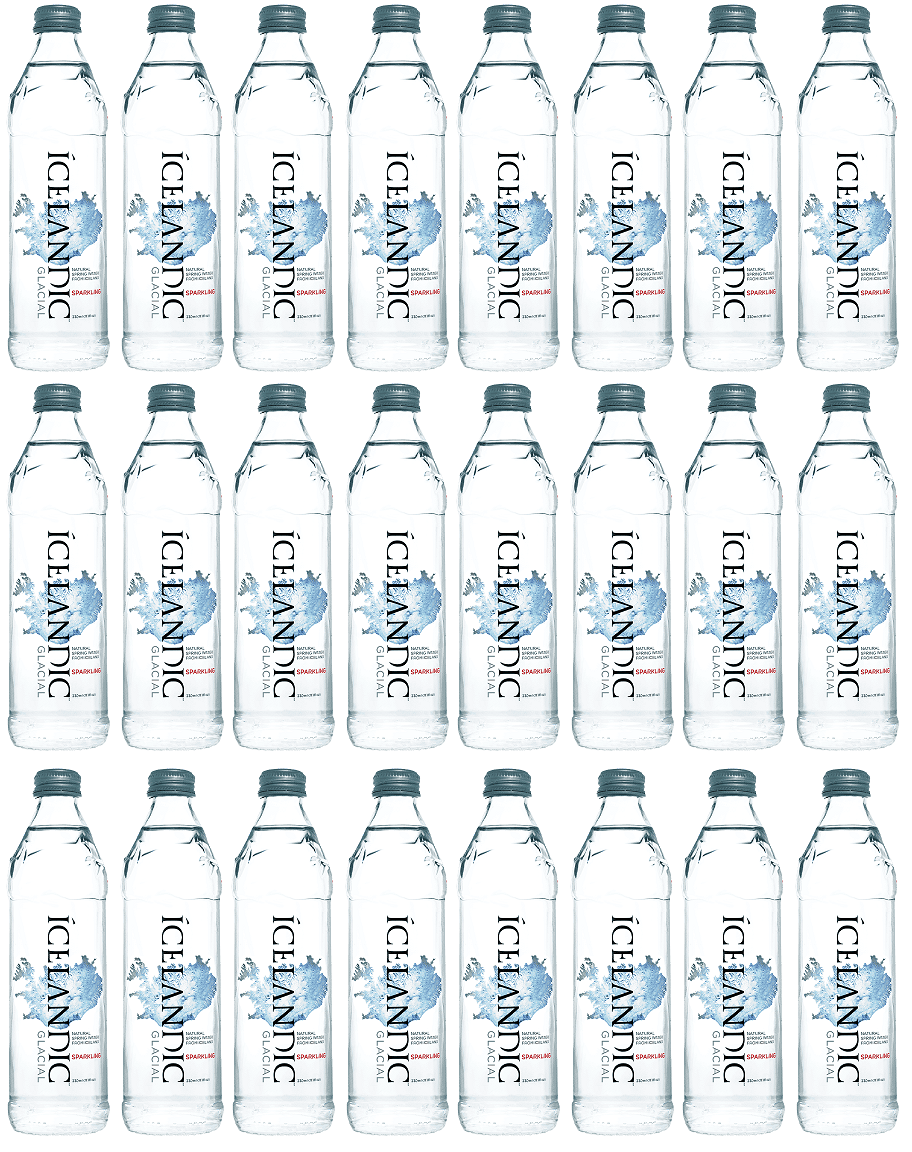 24 x Icelandic Glacial Sparkling Water - 330ml