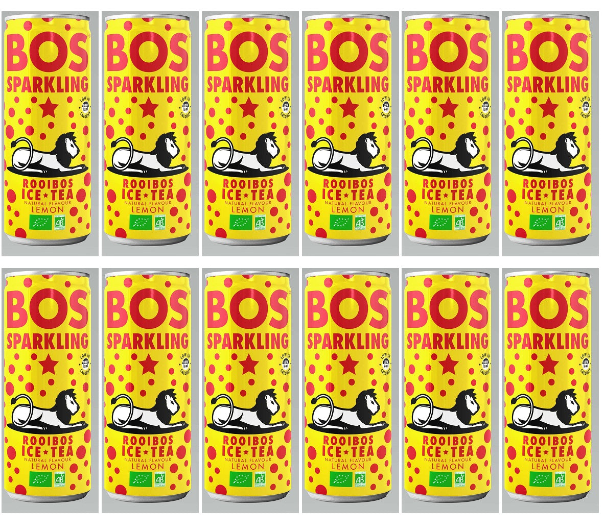 12 x BOS IceTea Sparkling Lemon - 250ml
