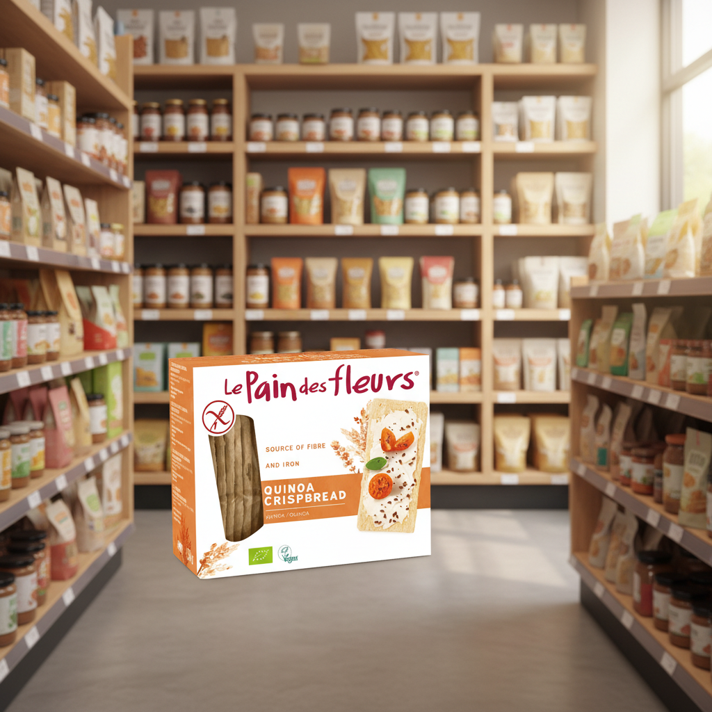 6 x Le Pain Des Fleurs Org Quinoa GF Crispbread - 150g