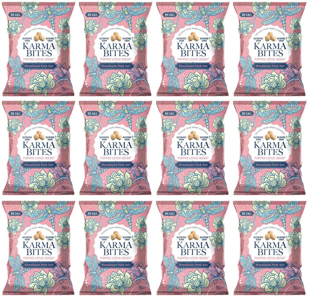 12 x Karma Bites Himalayan Sea Salt Popped Lotus Seeds - 25g