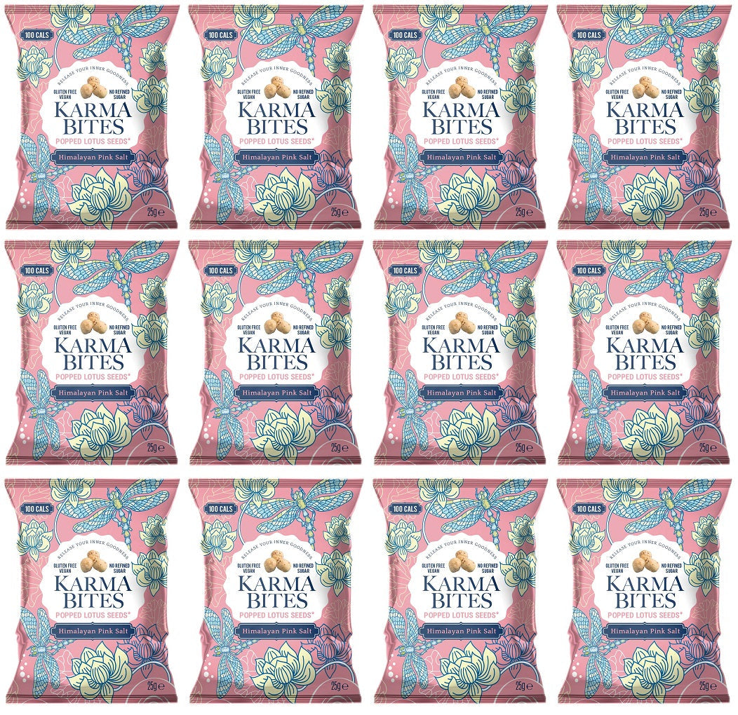 12 x Karma Bites Himalayan Sea Salt Popped Lotus Seeds - 25g