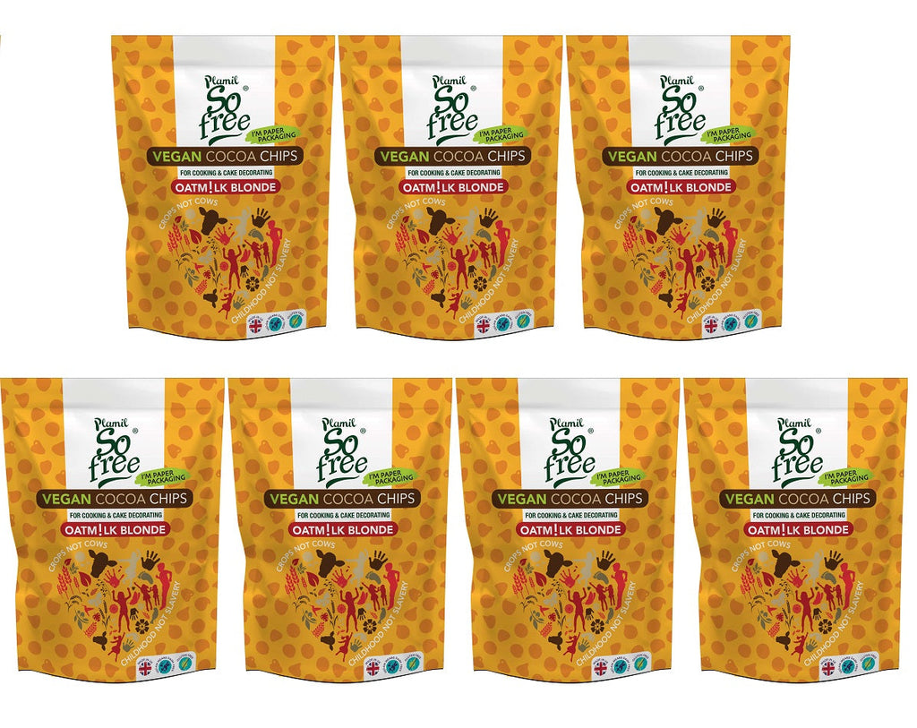 7 x Plamil So Free Oat Milk Blonde Baking Chips - 100g