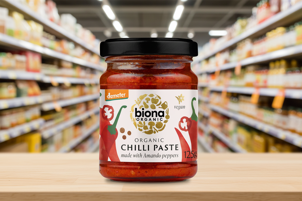 Biona Hot Chili Paste - Organic / Demeter - 125g