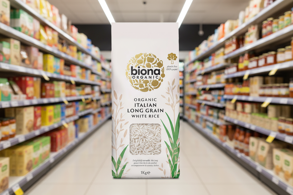 Biona Long Grain Italian White Rice Organic - 1000g