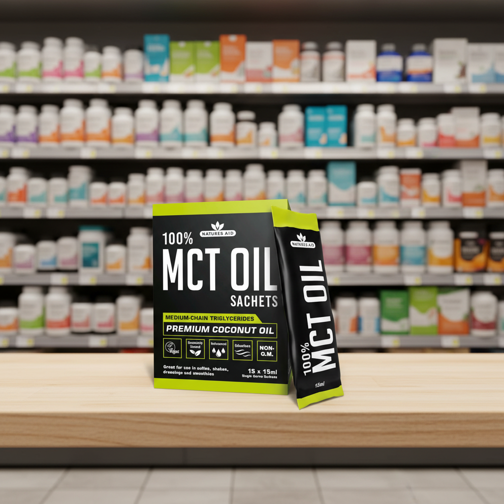 Natures Aid 100% MCT Oil Sachets x15 - 15ml