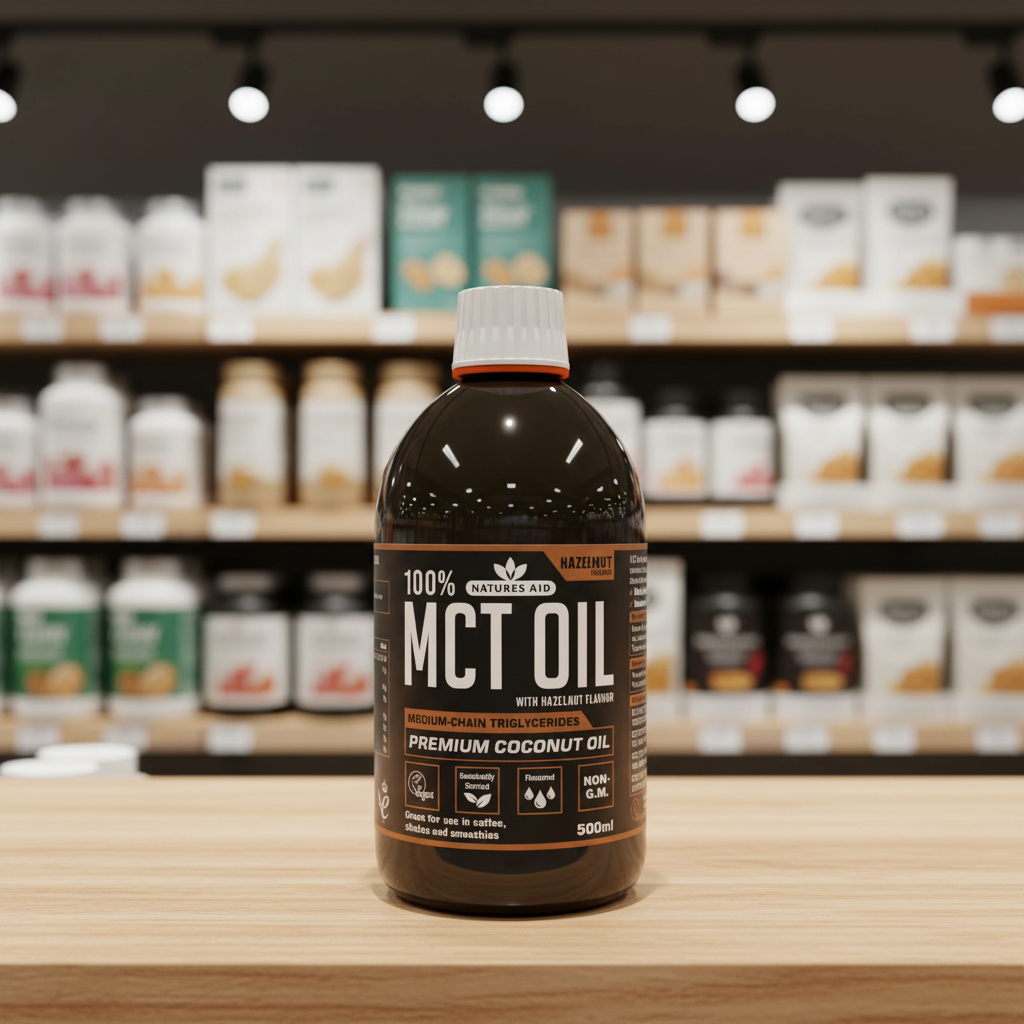 Natures Aid 100% MCT Oil Hazelnut - 500ml
