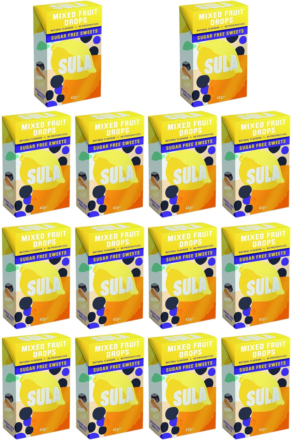 14 x Sula Fruit Mix Sugar Free - 42g