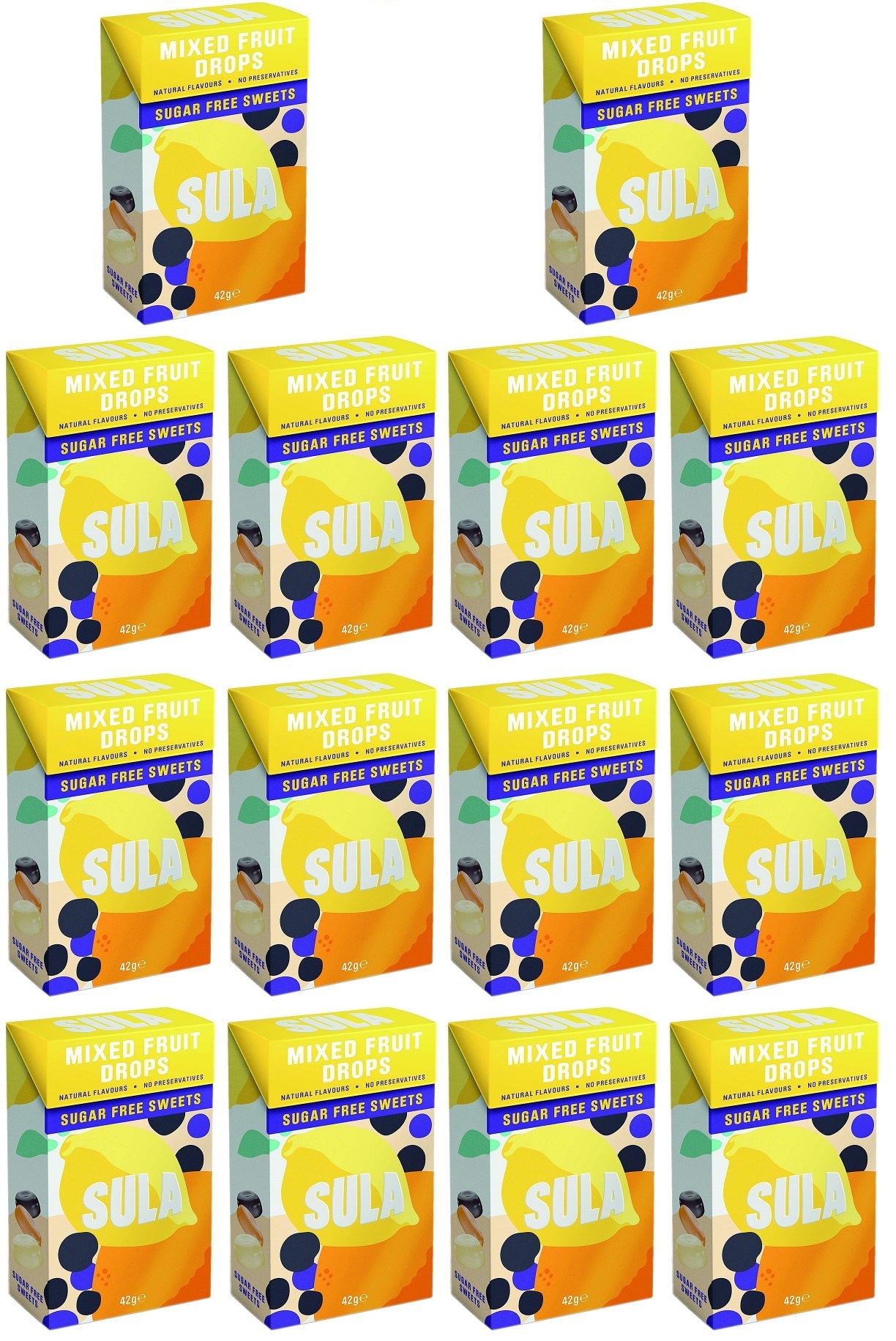 14 x Sula Fruit Mix Sugar Free - 42g