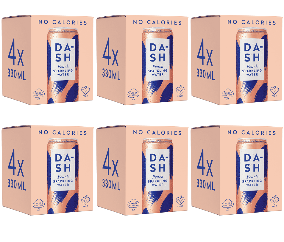 6 x Dash Water Sparkling Peach Multipack - 4x330ml