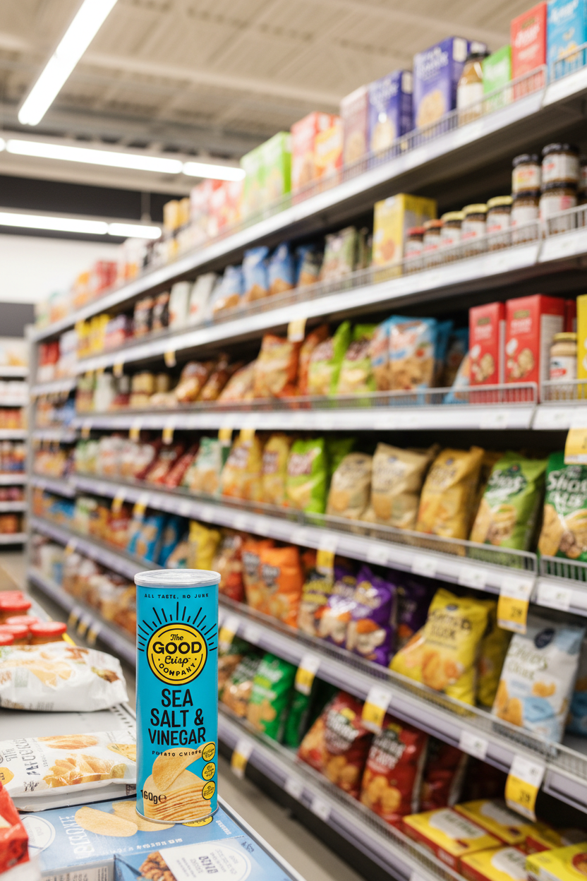 8 x The Good Crisp Company Sea Salt & Vinegar - 160g