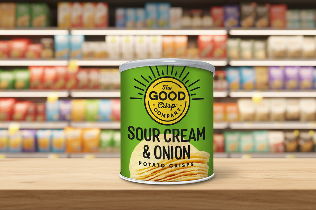 12 x The Good Crisp Company Sour Cream & Onion - 45g
