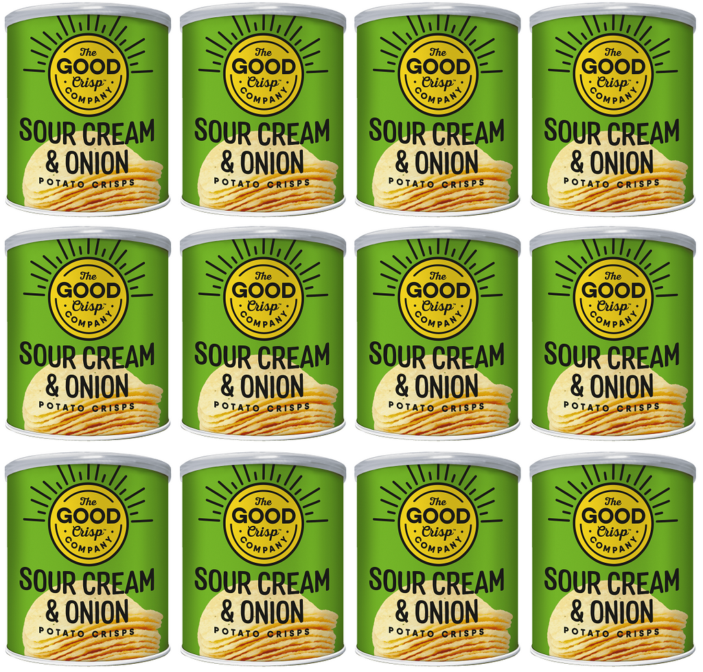 12 x The Good Crisp Company Sour Cream & Onion - 45g