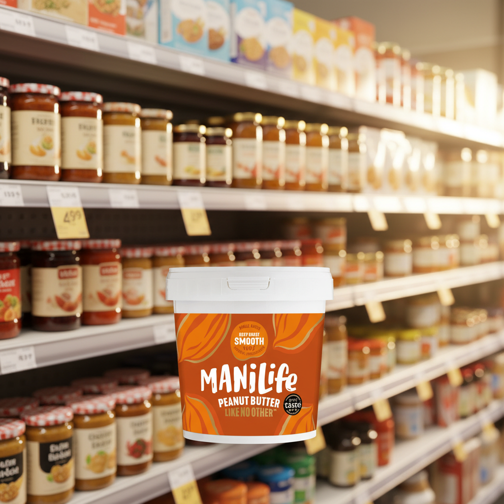 ManiLife Deep Roast Smooth Peanut Butter - 900g